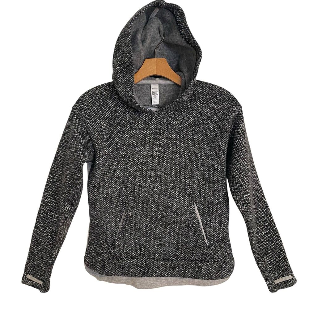 Athleta Girl Hoodie Size Sz 8/10 M Heavier Weight‎ Warm Slant Pockets Thumbholes